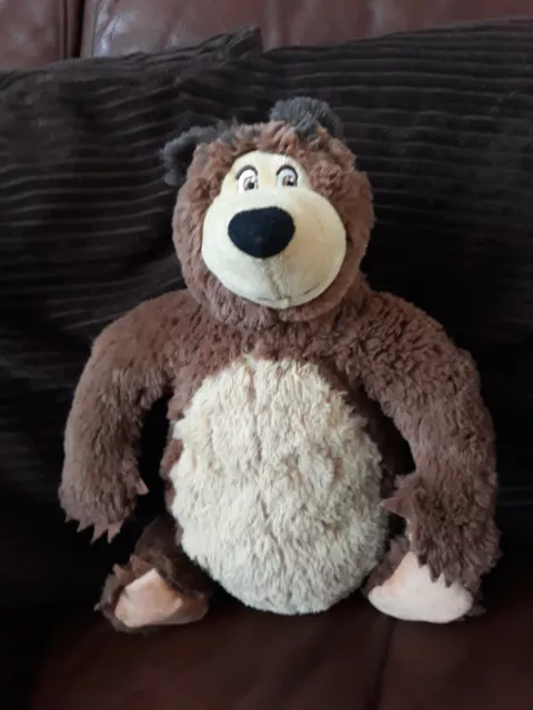 CBEEBIES MASHA AND the Bear. Bear Soft plush Toy Teddy Cuddly Stuffed ...