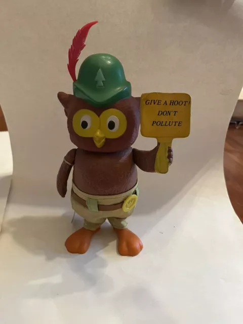 Vintage Woodsy Owl figurine, Give a Hoot, Don't Pollute, w/ original tag
