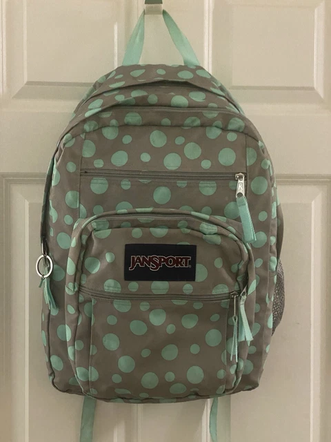 JANSPORT BIG STUDENT Backpack Grey/White Polka Dot NEW $34.19 - PicClick