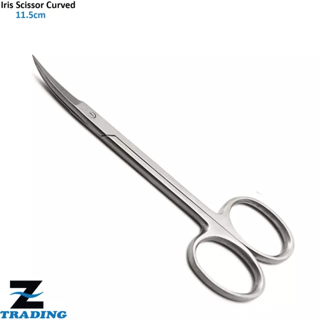 Surgical Gum Scissors Iris Curved 11.5Cm Tissue Trimming Suture Cutting Scheres