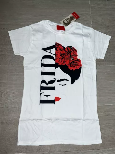 Official Frida Kahlo Ladies white T-Shirt Sizes S/M/L/XL/XXL BNWT