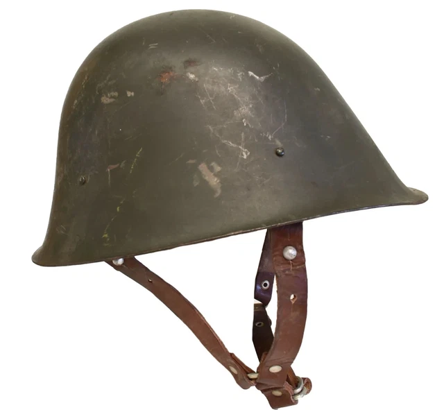 Original Romanian Military tactical steel helmet M73 paratrooper chinstrap Olive