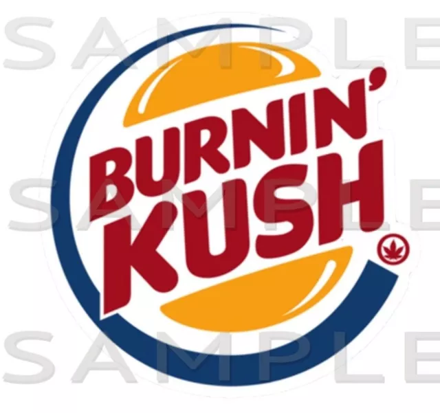 Burning Kush Sticker Cannabis herbal Weed  Window Car Truck Vinyl Decal Sticker