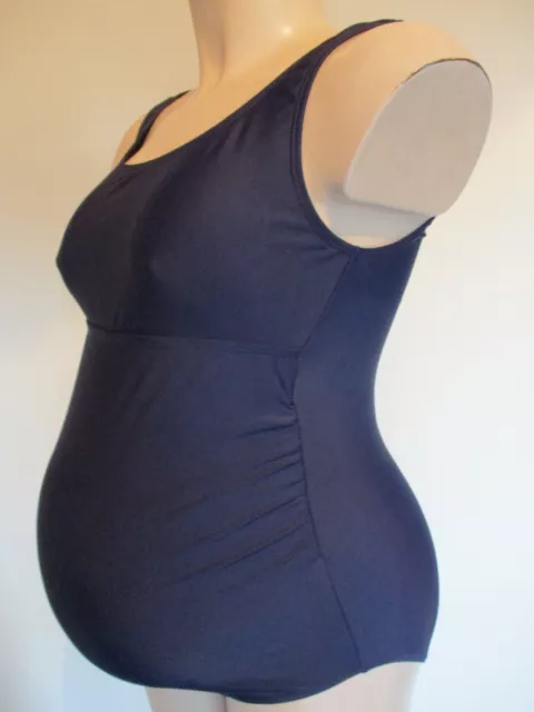 Next Maternity Navy Blue Basic Swimsuit Swimming Costume Size 8 2