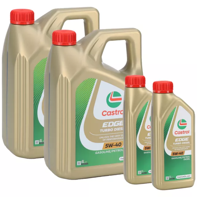 10L CASTROL EDGE TURBO DIESEL 5W-40 Motoröl MB 226.5 229.31/51 VW 505.00/.01