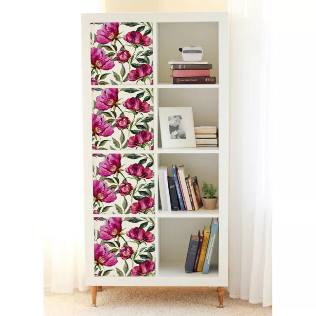 Decals for Kallax Expedit IKEA Floral Colorful Stickers Decoration Covering hack