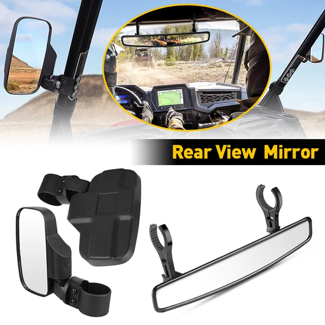3PC Rear Side View Center Mirror 1.75" For Kawasaki Teryx KRX 1000 Teryx 750 800