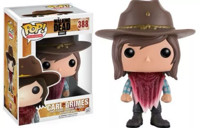 Funko Pop! Television AMC Walking Dead CARL GRIMES Bloody #388 VAULTED PROTECTOR
