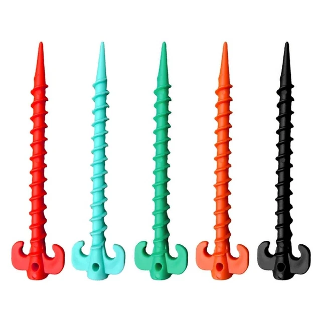 SPAX Camping Screw Peg Set - 18 Screws (220mm & 160mm), 2 Bits, 18 Washers & Torch | For Tents, Awnings, Gazebos | Wirox Coated, Storm Resistant
