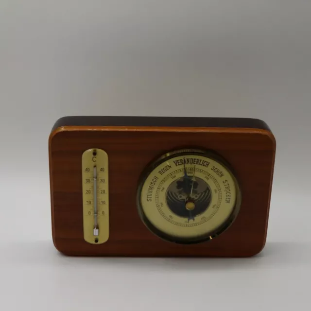 Vintage Wand Wetterstation mit Thermometer und Barometer #50er 60er Rockabilly