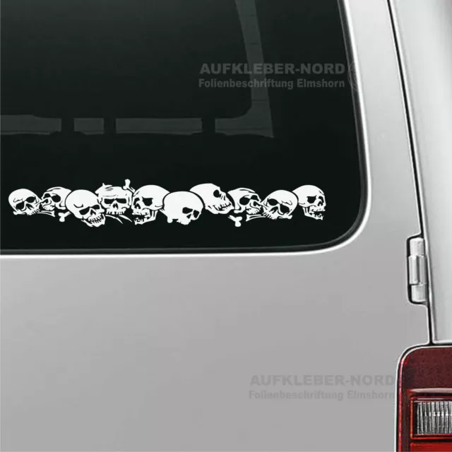 Skull 30cm Heckaufkleber Totenkopf Auto Aufkleber Scheibe Sticker DUB JDM B09