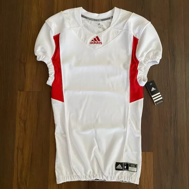 Adidas Techfit Hyped Football Jersey White / Red Logo AZ9299 Men's Size M - NEW