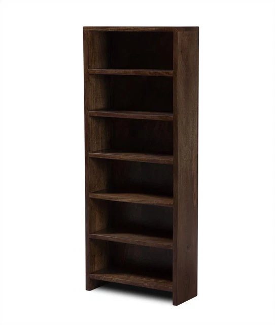 DAKOTA DARK MANGO Wood Cd Shelving Unit Bookcase Storage Wooden