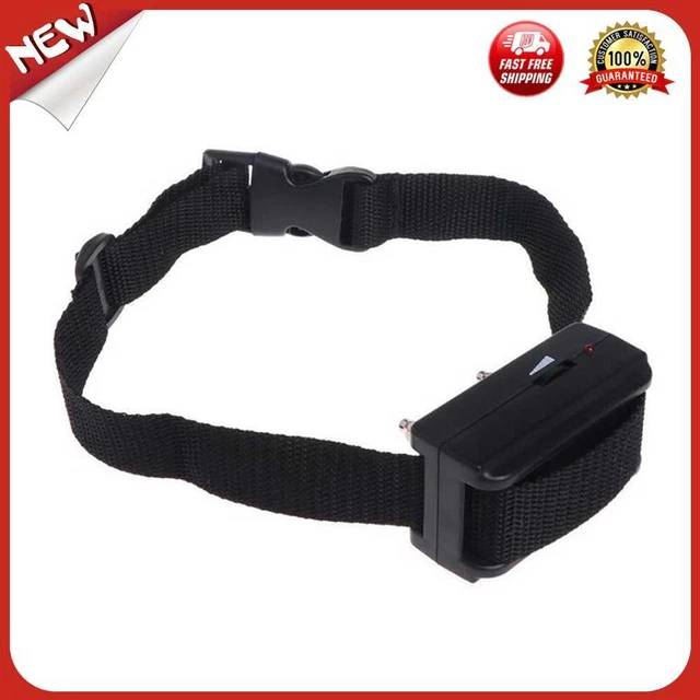 Collar de entrenamiento ultrasónico para perros anti ladridos con control de voz para mascotas (negro)