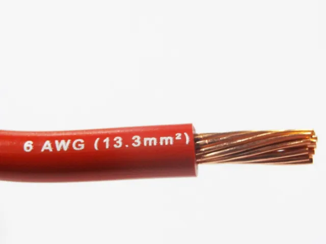 Mtw 6 Awg Gauge Red 19 Stranded Copper Sgt Primary Wire 25' Ft