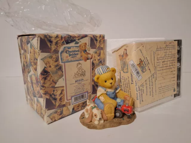 cherished teddies Tanner 601624 1999 Boy as Farmer Canadian Exclusive