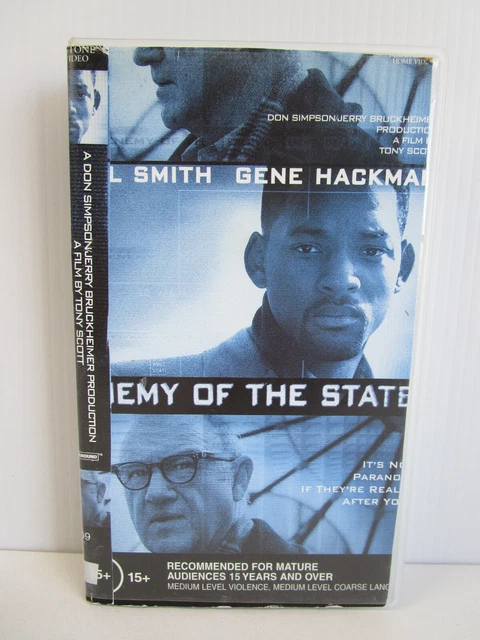 ENEMY OF THE State, Will Smith, Gene Hackman, VHS Tape, Video, Movie, M