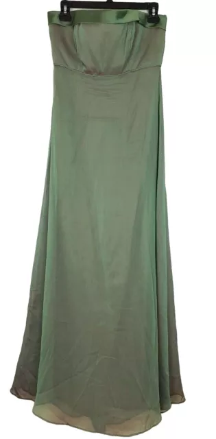 Jim Hjelm Green Womens Strapless Gown Sz 10 Bridesmaid Formal Wedding HN