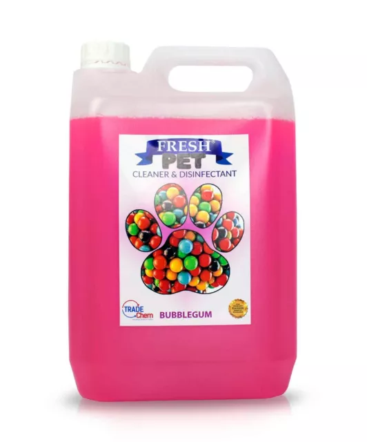 Kennel Cattery Cleaner And Deodoriser Bubblegum 5L Container Fresh Pet®