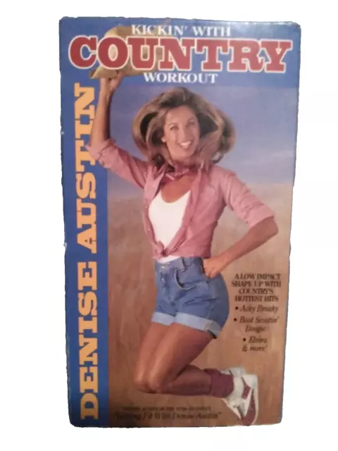 DENISE AUSTIN VHS Tape Kickin' With Country Workout Aerobics 1992 VG $4 ...