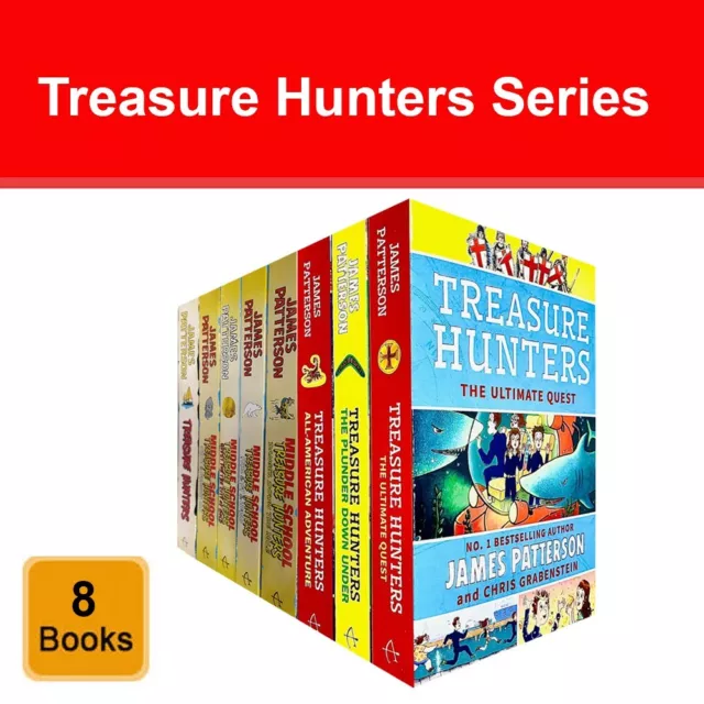 Treasure Hunters Series 8 Books Collection Set By James Patterson NEW Pack