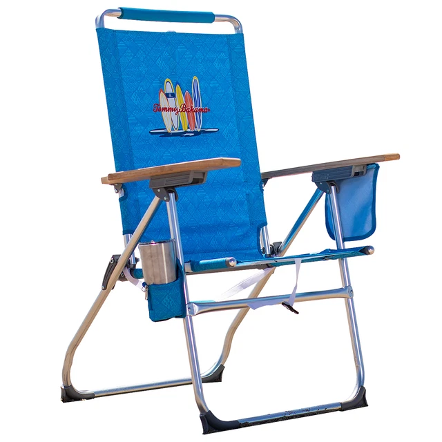 TOMMY BAHAMA HIBOY Beach Chair, Reclining, 300 lb Capacity, Light or