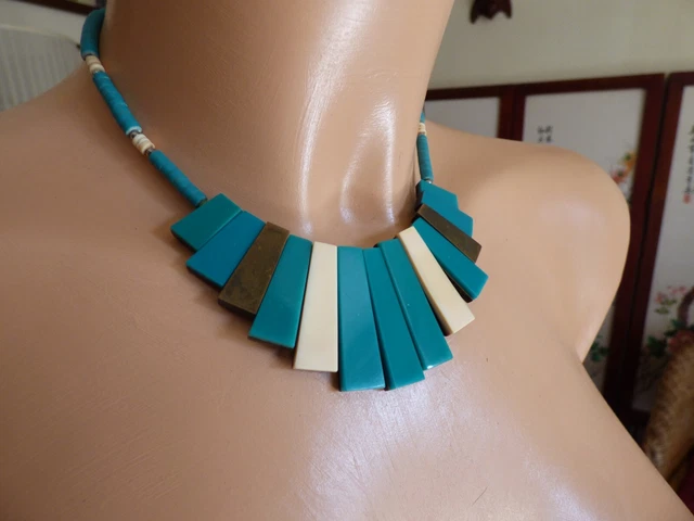 Collier Ancien En Bakélite - Occasion - Bijou Vintage Rétro - Sans Marque