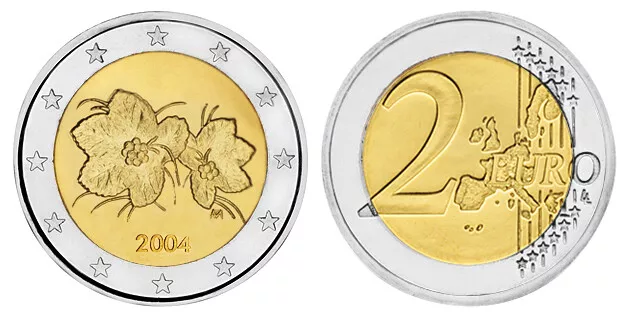 FINNLAND 2 EURO KURSMÜNZE 2004 bankfrisch