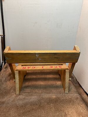Vintage wooden child’s stepstool/chair “see I can sit & stand by myself“So Cool 5