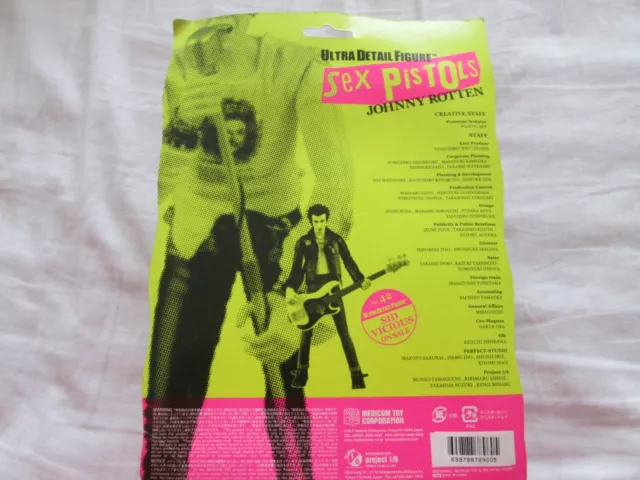 Medicom UDF Sex Pistols JOHNNY ROTTEN Action Figure, Punk Rock Music Memorabilia 3
