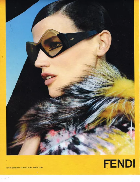 PUBLICITE ADVERTISING 104  2013   FENDI   collection lunettes solaires