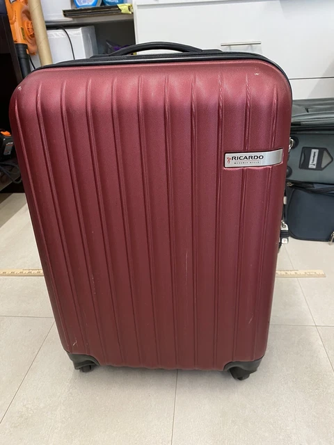 RICARDO BEVERLY HILLS Red Hard Case Luggage Suitcase Wheels Handle