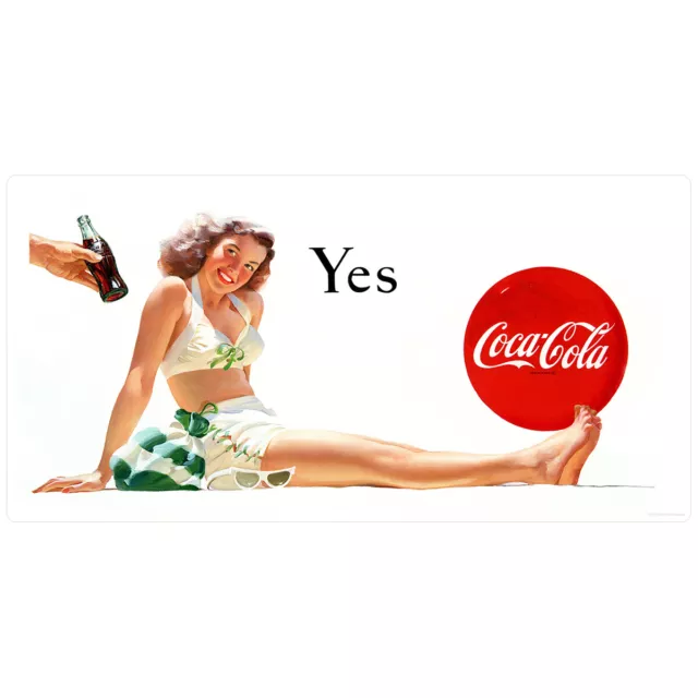 Coca-Cola Beach Girl Yes Wall Decal Officially Licensed Made In USA