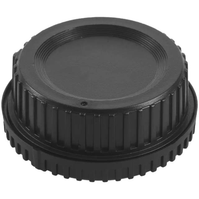 Black Plastic Camera Body Cover + Rear Lens Cap for Digital SLR Y3R7