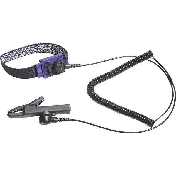 Cinturino da polso esd nero incl cavo di messa a terra bernstein 9-342