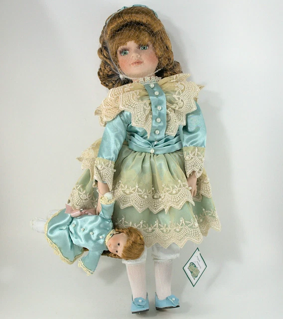Heritage Signature Porcelain Dolls Emily Mom & Baby Girl 16.5" Box Vintage NIB