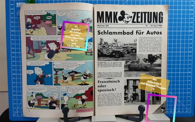 Disney Im Angebot die Beilage aus dem Micky Maus Heft Nr. 17    19.04.1964