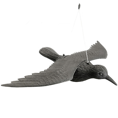 Ahuyentador de aves tipo estatua cuervo volador 58 x 42 cm