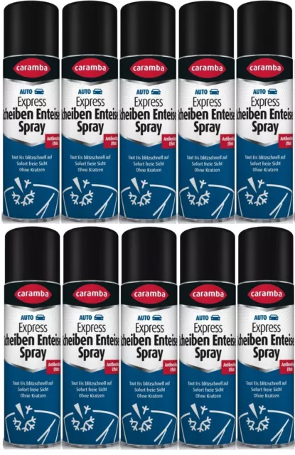 Caramba Express Scheiben Enteiser Spray 10x500 ml Scheibenenteiser Anti Frost