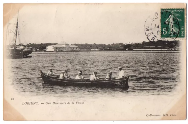 CPA 56 - LORIENT (Morbihan) - 20. Une Baleinière de la Flotte - Dos simple - ND