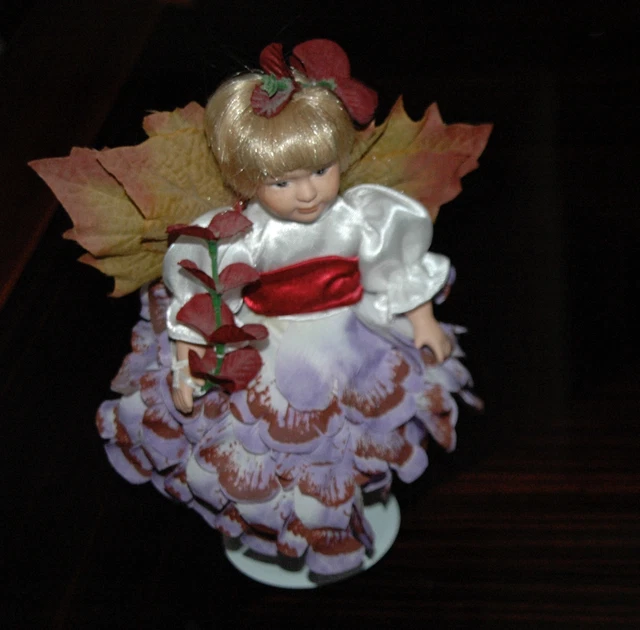 Collector's Choice Series By DanDee Porcelain Bisque Doll Cloth Body 6" Flower