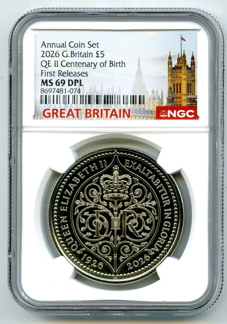 2026 GREAT BRITAIN 5Pd Ngc Ms69 Dpl Queens Lion Tudor Beasts Coin