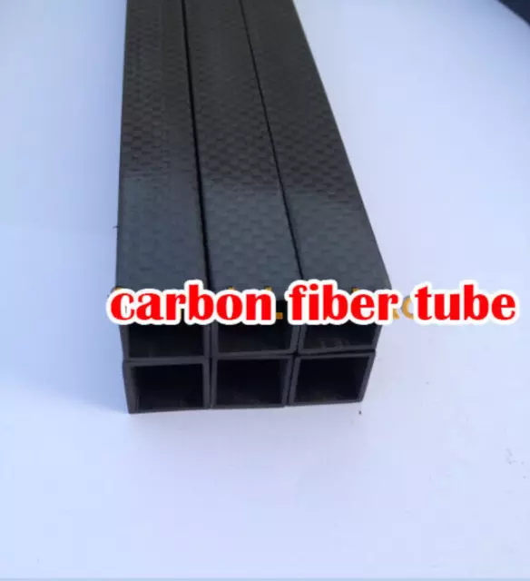 1PC 3K plain weave Square Tube 50/60/70/80cm Full Carbon Fiber 1.0mm Thickness