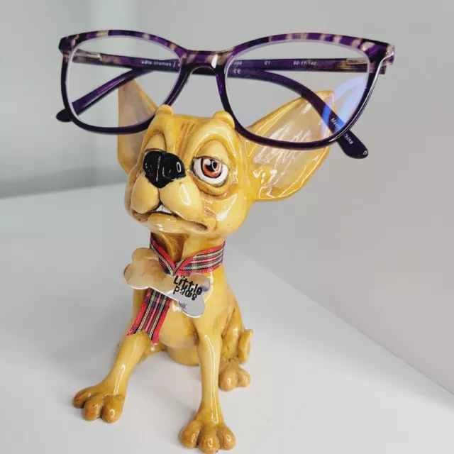 Arora Little Paws Baby Chihuahua Dog Caricature Buff Chihuahua Glasses Holder
