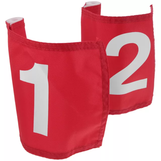 2 pz bandiere numero golf poliestere rosso forniture per allenamento