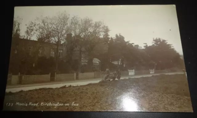 Minnis Road Birchington-on-Sea RP Postcard - Posted 1919  - T Pointer