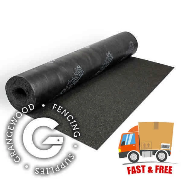 1M X 10M x 20kg roll Glass Fibre Shed Roofing Felt Charcoal Black £29