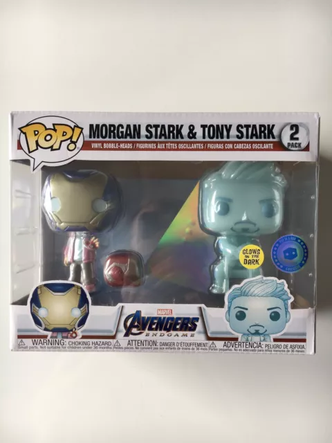 funko pop! Morgan Stark & Tony Stark (Glow in the Dark) (2-Pack) PIAB Exclusive