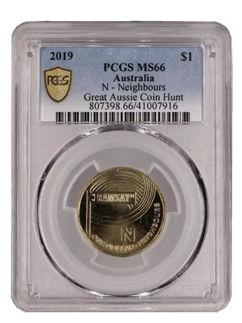 2019 $1 Coin Great Aussie Coin Hunt Australian Decimal PCGS ‘N’ Neighbours MS66