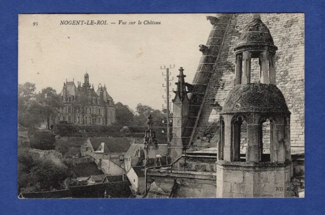 Cf / postcard - CPA / Nogent-le-Roi -> view of the castle // Eure-et-Loir 28